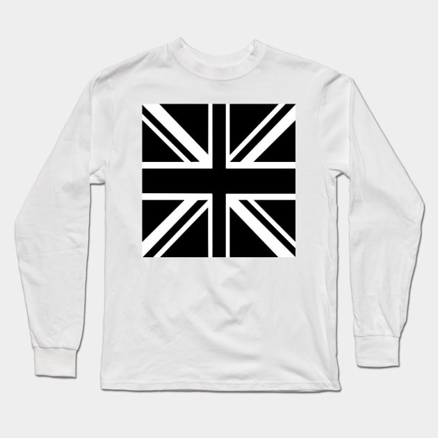 Newcastle United Black & White Union Jack Flag Long Sleeve T-Shirt by Culture-Factory